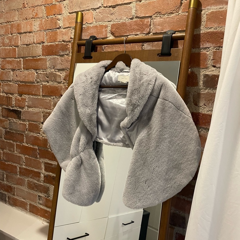 BHLDN fur shawl